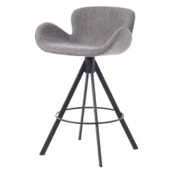 Sgabello Alto-Set di 2 sedie per isola centrale con schienale (seduta 65cm) Pema