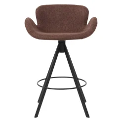 Sgabello Alto-Set di 2 sedie per isola centrale con schienale (Altezza seduta 65cm) Pema Bordeaux