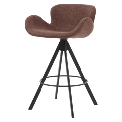 Sgabello Alto-Set di 2 sedie per isola centrale con schienale (Altezza seduta 65cm) Pema Bordeaux