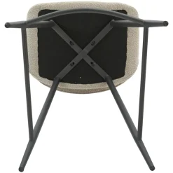 Sgabello Alto-Set di 2 sedie per isola centrale con schienale in bouclé (seduta 65 cm) Soho