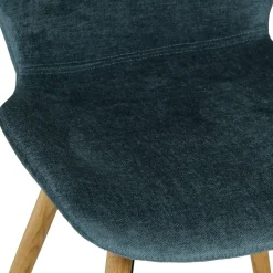Sgabello Alto-Set di 2 sedie per isola centrale con schienale in tessuto (Altezza seduta 65cm) Malika scuro