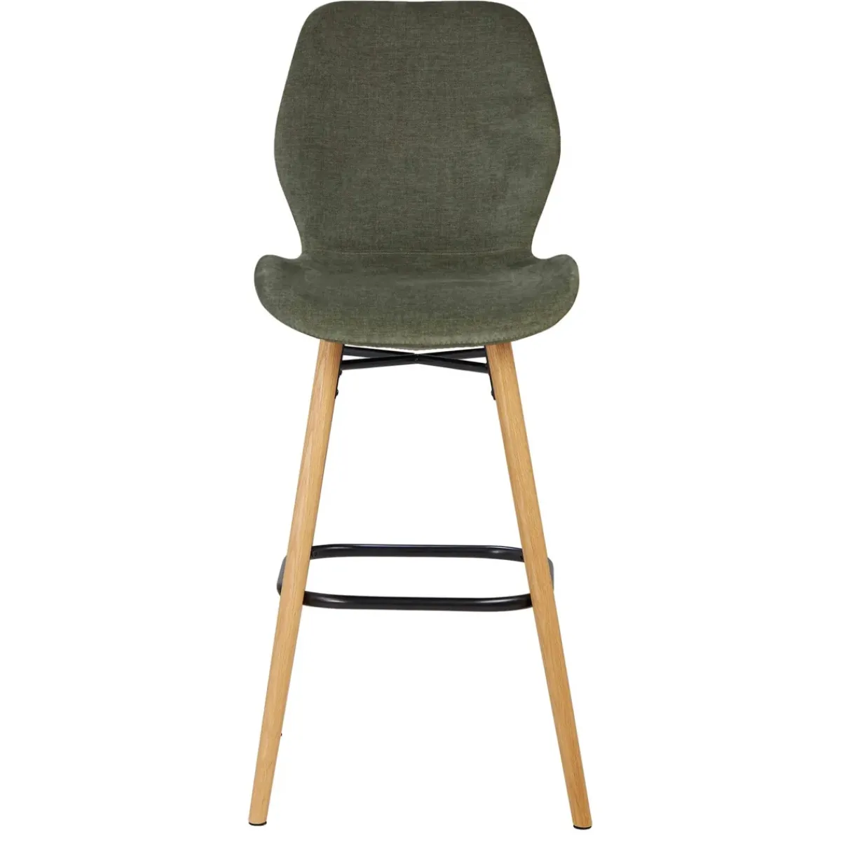 Sgabello Alto-Set di 2 sedie per isola centrale con schienale in tessuto (Altezza seduta 65 cm) Malika bottiglia