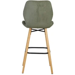 Sgabello Alto-Set di 2 sedie per isola centrale con schienale in tessuto (Altezza seduta 65 cm) Malika bottiglia