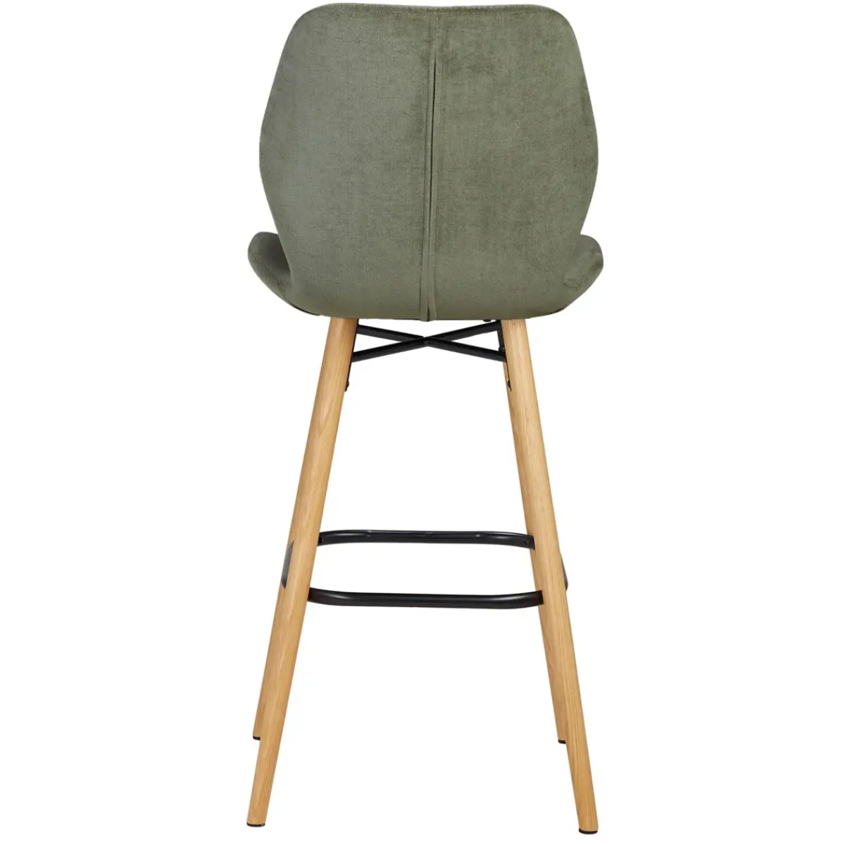 Sgabello Alto-Set di 2 sedie per isola centrale con schienale in tessuto (Altezza seduta 65 cm) Malika bottiglia