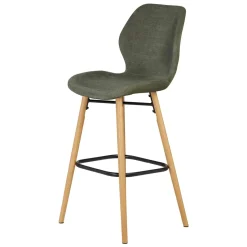 Sgabello Alto-Set di 2 sedie per isola centrale con schienale in tessuto (Altezza seduta 65 cm) Malika bottiglia