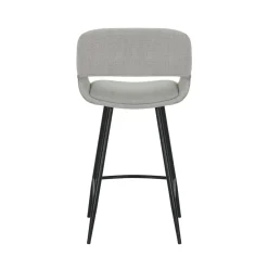 Sgabello Alto-Set di 2 sedie per isola centrale con schienale in tessuto (seduta 68cm) Kosmo