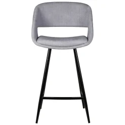 Sgabello Alto-Set di 2 sedie per isola centrale con schienale in velluto a coste (Altezza seduta 68cm) Kosmo