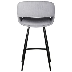 Sgabello Alto-Set di 2 sedie per isola centrale con schienale in velluto a coste (Altezza seduta 68cm) Kosmo