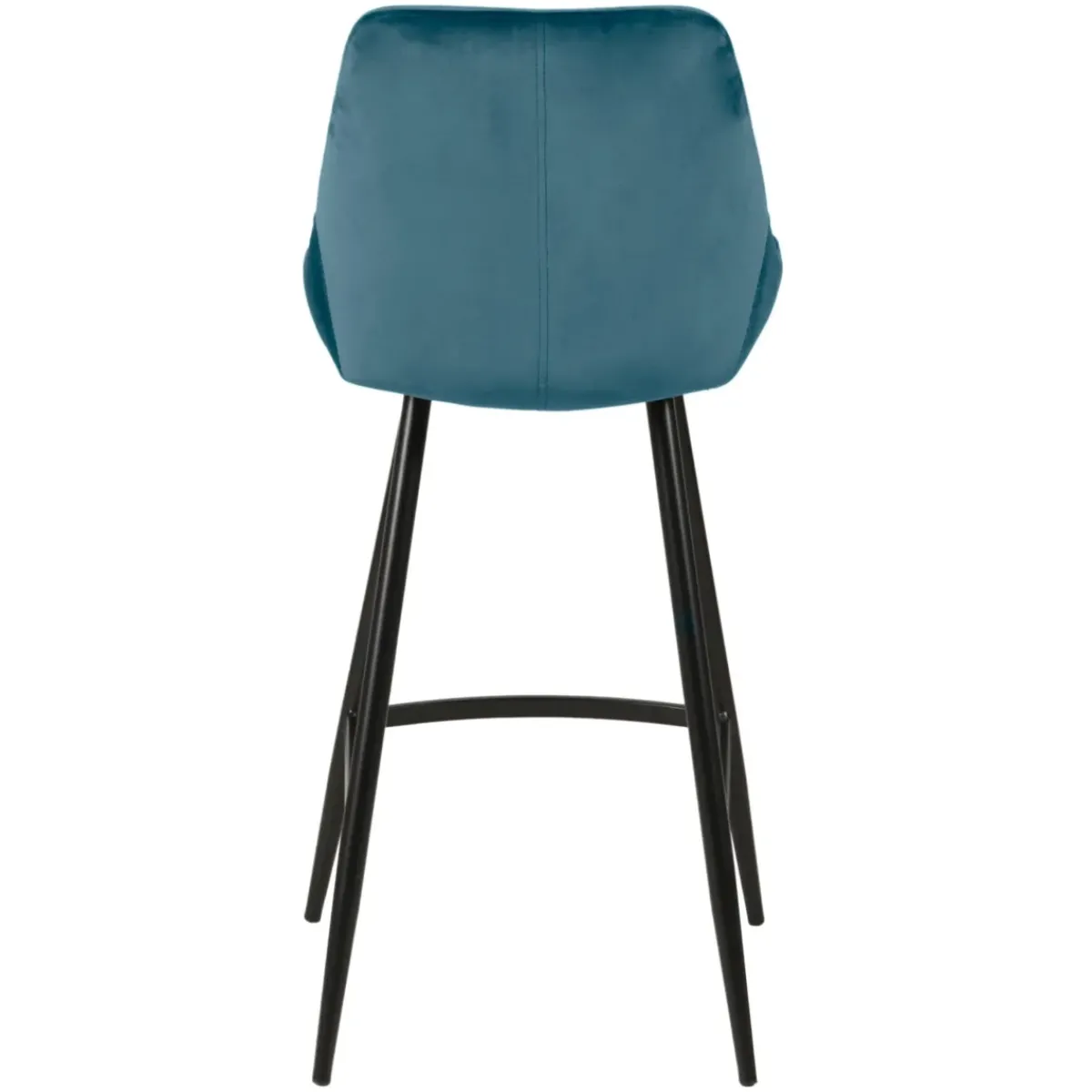 Sgabello Alto-Set di 2 sgabelli da bar con schienale in velluto (Altezza seduta 75cm) Juno scuro