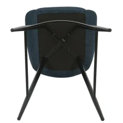 Sgabello Alto-Set di 2 sgabelli da bar con schienale in velluto a coste (Altezza seduta 75cm) Juno scuro