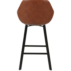 Sgabello Alto-Set di 2 sgabelli da bar girevoli con schienale (Altezza seduta 75cm) Zila
