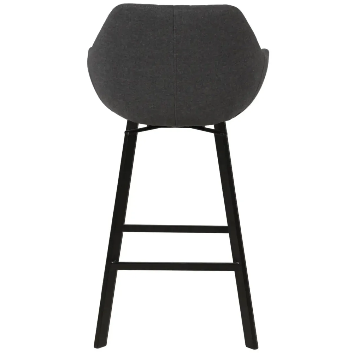 Sgabello Alto-Set di 2 sgabelli da bar girevoli con schienale in tessuto (Altezza seduta 75cm) Zila