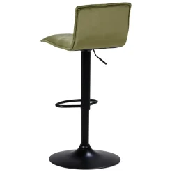 Sgabello Alto-Set di 2 sgabelli da bar girevoli con schienale regolabile in altezza (seduta da 63 a 84 cm) Carly oliva