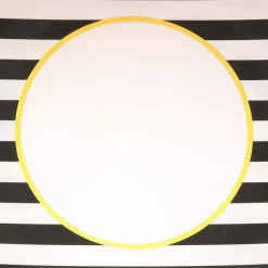 JJA Stoviglie Natalizie-Set di 12 sottopiatti a righe e Bianco