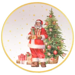 JJA Stoviglie Natalizie-Set di 12 sottopiatti Babbo Natale e regali