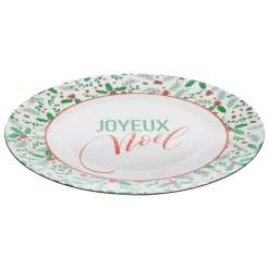 FEERIC LIGHTS Stoviglie Natalizie-Set di 12 sottopiatti (D33 cm) Agrifoglio di Natale