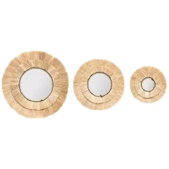 ATMOSPHERA Specchi-Set di 3 specchi (D20-30-40 cm) Alba Naturale