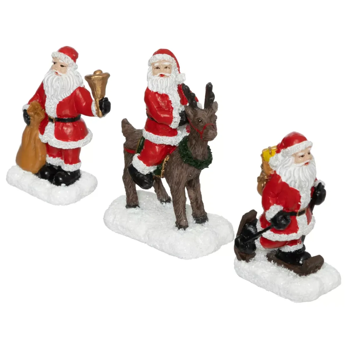 FEERIC LIGHTS Personaggi E Accessori Per Villaggio-Set di 3 statuette per villaggio (H7 cm) Babbo Natale al lavoro