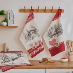 Set di 3 strofinacci in cotone (50 x 70 cm) Alpage Multicolore