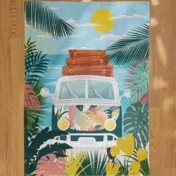 STOF Accessori Cucina-Set di 3 strofinacci in cotone (50 x 70 cm) Vanlife