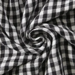 Set di 2 strofinacci in garza di cotone (50 x 70 cm) Gaïa vichy Nero