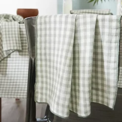 Set di 2 strofinacci in garza di cotone (50 x 70 cm) Gaïa vichy Verde eucalipto