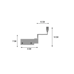 Set di 2 supporti Fix'vit (L180 - Ø20 mm) Bianco