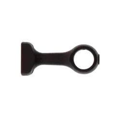 Set di 2 supporti per asta in legno fissi (L115 / D28 mm) Nils Nero opaco