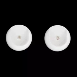 Set di 2 supporti per bastone legno (L45 / D28 mm) Nils Bianco