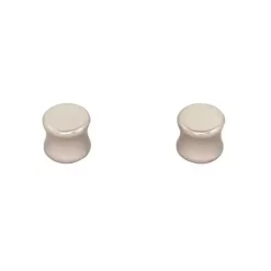 Set di 2 tappi terminali (D20) Argento opaco