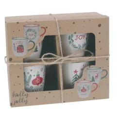 KOOPMAN Stoviglie Natalizie-Set di 4 Tazze di Natale Natale goloso