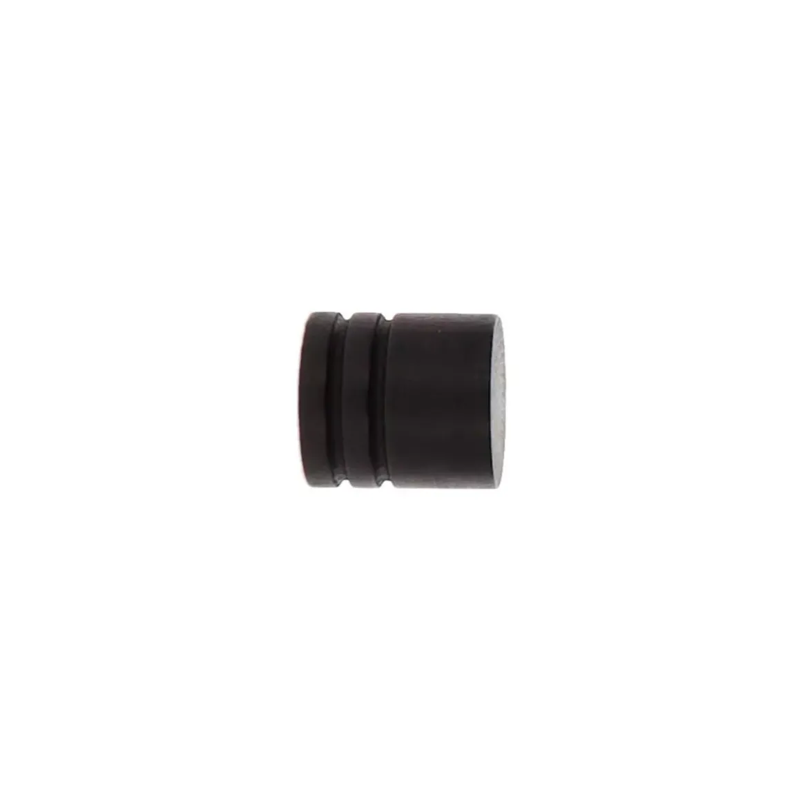 Set di 2 terminali per asta in legno (D28 mm) Nils tappo Nero opaco