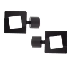Set di 2 terminali per tenda(D28 mm) upper east side Nero opaco