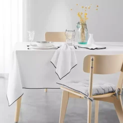DOUCEUR D'INTERIEUR Tovaglioli-Set di 3 tovaglioli cotone riciclato Mistraline Bianco