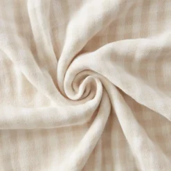 Set di 3 tovaglioli in garza di cotone (40 x 40 cm) Gaïa vichy Beige