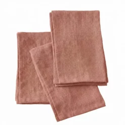 EMINZA Tovaglioli-Set di 3 tovaglioli in lino lavato (40 x 40 cm) Louise