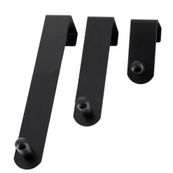 TENDANCE Contenitori Bagno-Set 3 ganci appendiabiti per porta inox (H7-13-19 cm)
