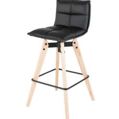 Sgabello Alto-Sgabello da bar girevole con schienale (Altezza seduta 75cm) Osla