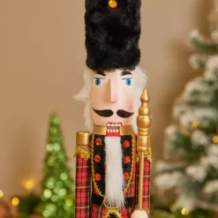 KAEMINGK Babbo Natale Animali E Personaggi-Soldatino Schiaccianoci in legno (H61 cm) Ernest e Cappello d'orso