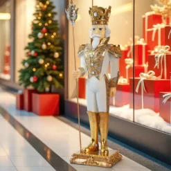 EMINZA Babbo Natale Animali E Personaggi|Personaggi E Oggetti Grande Dimensione-Soldato Schiaccianoci Gigante (H170 cm) Eloi il Re