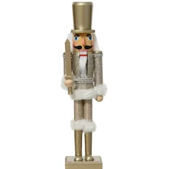 KAEMINGK Babbo Natale Animali E Personaggi-Soldato Schiaccianoci in legno (H38 cm) Cavaliere Champagne