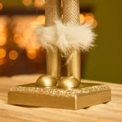 KAEMINGK Babbo Natale Animali E Personaggi-Soldato Schiaccianoci in legno (H25 cm) Cavaliere Champagne