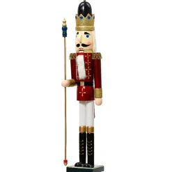 KAEMINGK Babbo Natale Animali E Personaggi-Soldato Schiaccianoci in legno (H89 cm) Augustin il principe