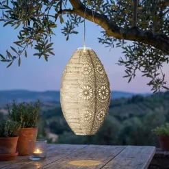 #N/A Luci Per Esterno-Sospensione da giardino solare (H38 cm) Lanterna traforata