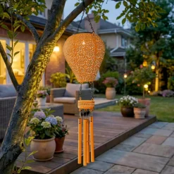 KAEMINGK Luci Per Esterno-Sospensione da giardino solare LED (H56 cm) Mongolfiera