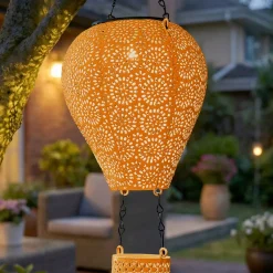 KAEMINGK Luci Per Esterno-Sospensione da giardino solare LED (H56 cm) Mongolfiera