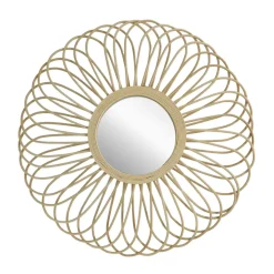 EMINZA Specchi-Specchio da parete con cornice in legno (44,5 cm) Elio
