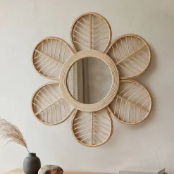 EMINZA Specchi-Specchio da parete con cornice in legno (44,5 cm) Nova