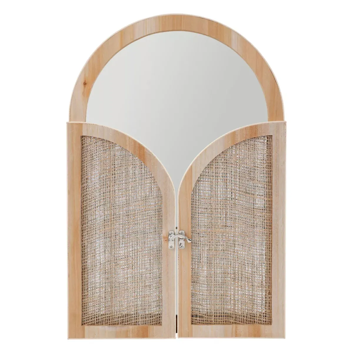 OSTARIA Specchi-Specchio da parete in legno (H34 cm) Porta a battente