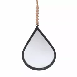 EMINZA Specchi|Accessori Bagno-Specchio da parete in metallo (Alt 37 cm) Goccia d'acqua